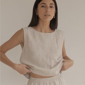 Gillian Stevens Finley Top in Oatmeal, Size 1